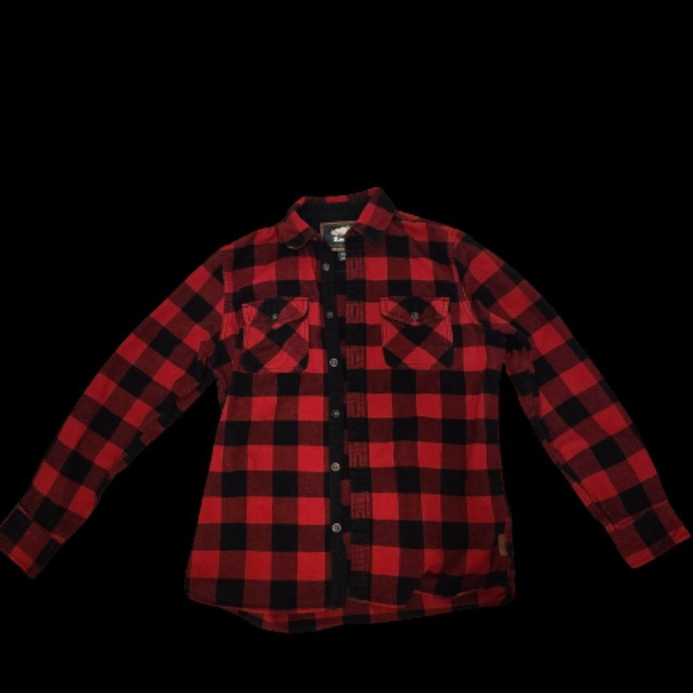 Roots Canada Park Cabin Plaid Flannel Button Up Shirt